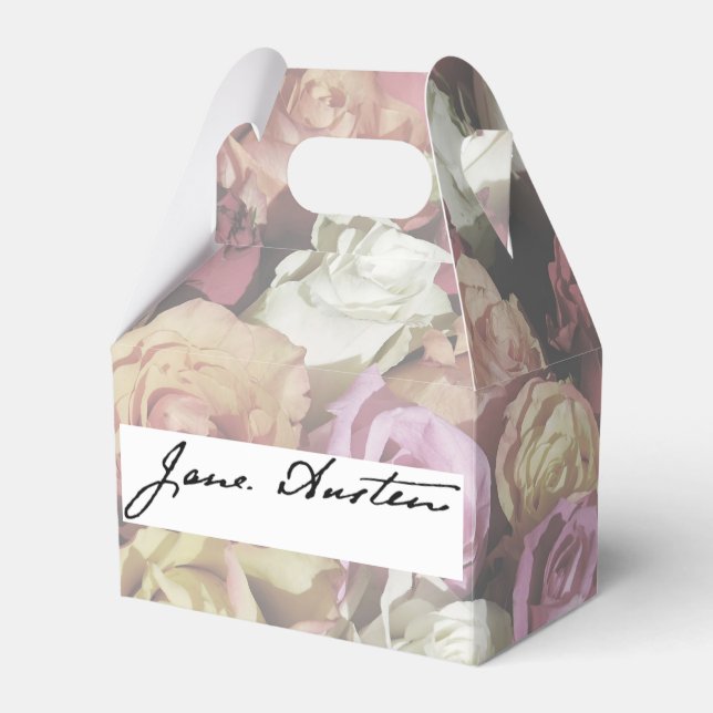Jane Austen Signature Favor Boxes (Front Side)
