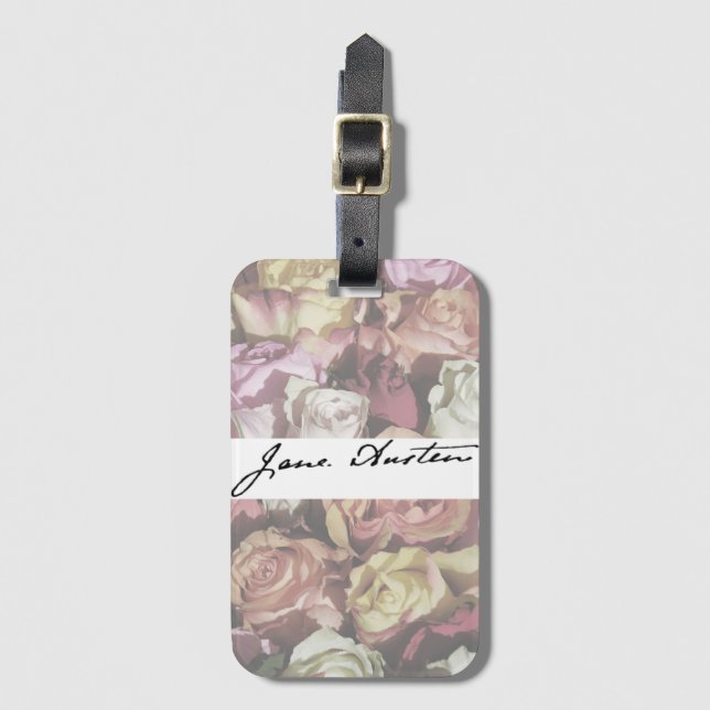 Jane Austen Signature Luggage Tag (Front Vertical)