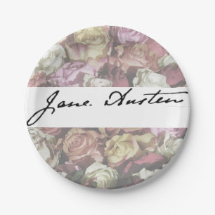 Jane Austen Signature Paper Plates