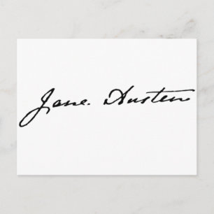 Jane Austen Signature Postcard