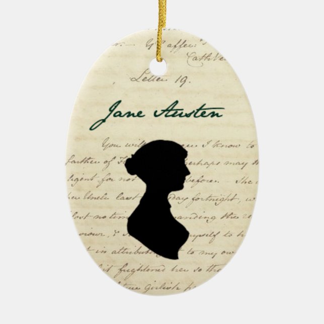 Jane Austen signature & silhouette ornament (Front)