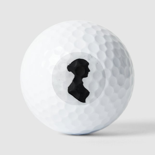 Jane Austen Sihouette Golf Balls (Front)