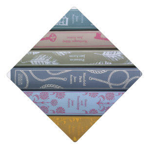 Jane Austen silhouette Graduation Cap Topper