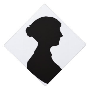 Jane Austen silhouette Graduation Cap Topper