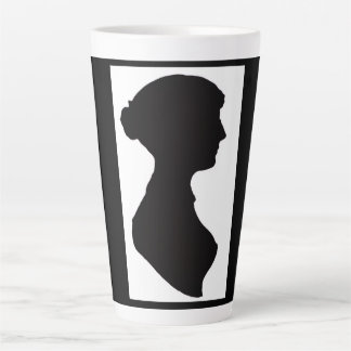 Jane Austen Silhouette Latte Mug