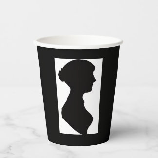 Jane Austen Silhouette Paper Cups