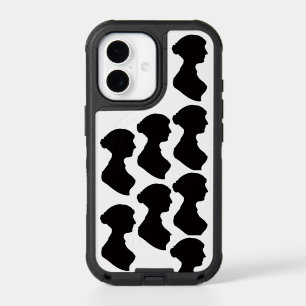 Jane Austen silhouette pattern iPhone 17 Case