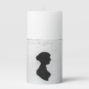 Jane Austen silhouette Pillar Candle