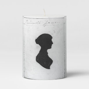 Jane Austen silhouette Pillar Candle