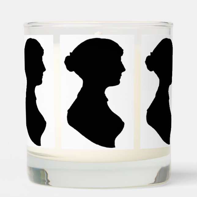 Jane Austen silhouette  Scented Candle (Front)