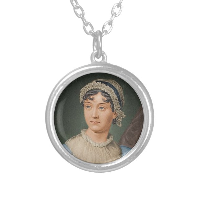 Jane Austen  Silver Plated Necklace (Front)