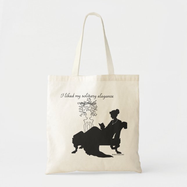 Jane Austen Solitary Elegance Tote Bag (Front)