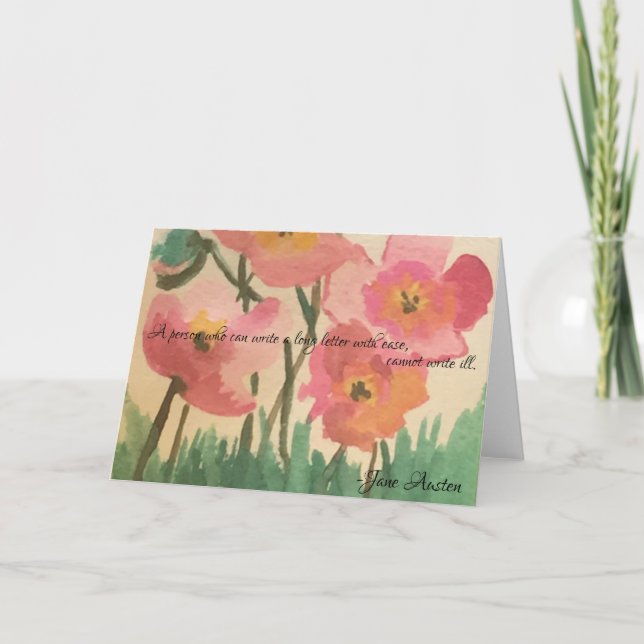 Jane Austen Stationary Holiday Card (Front)