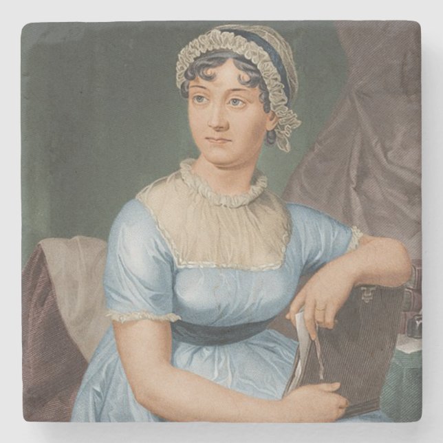 Jane Austen stone coaster (Front)
