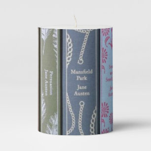 Jane Austen style Pillar Candle