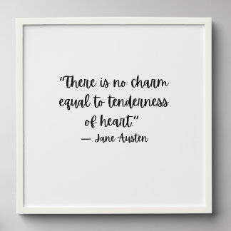 Jane Austen Tenderness Quote Wall Art Peel And Stick Photo Tile