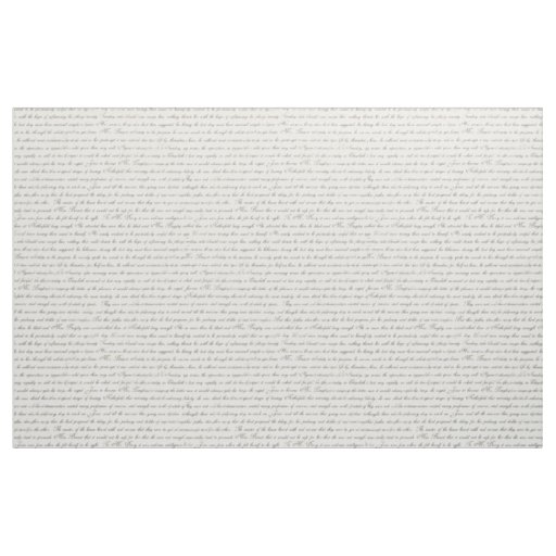 Jane Austen Text Black on Antique White Fabric