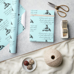 Jane Austen Time Quote – Mansfield Park Vintage Wrapping Paper
