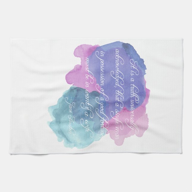 Jane Austen- Truth Universally Acknowledged Towel (Horizontal)