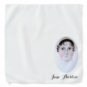 Jane Austen watercolor portrait bandana