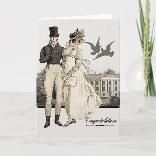 Jane Austen Wedding Card