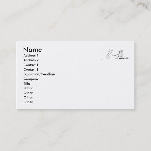 Jane Austen writing Business Card