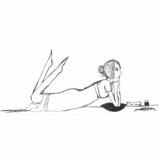 Jane Austen writing Cutout