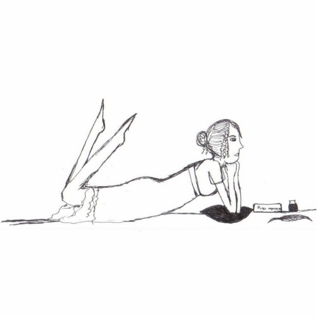 Jane Austen writing Cutout (Front)