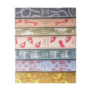 Jane Austen's Books Fleece Blanket