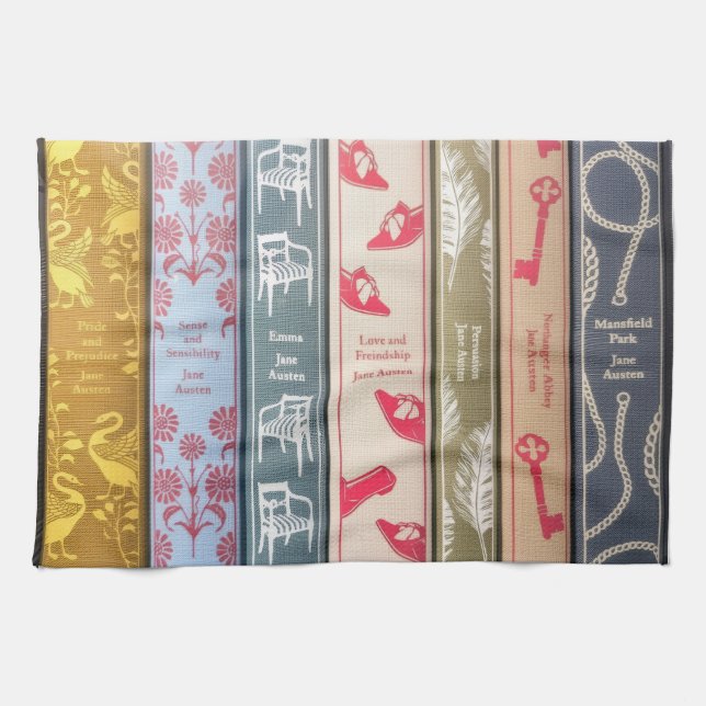 Jane Austen's books Kitchen Towel (Horizontal)