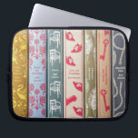 Jane Austen's books Laptop Sleeve<br><div class="desc">Embrace high tech while also retaining the best of literature with this laptop case that sports the spines of Jane Austen's beloved books.  It makes a great gift for a student,  teacher,  writer,  or anyone who appreciates great novels.</div>