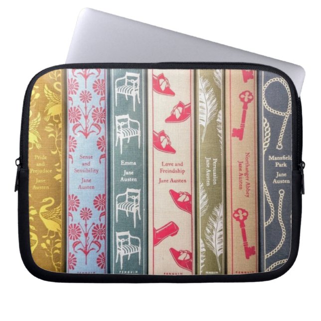 Jane Austen's books Laptop Sleeve (Front)