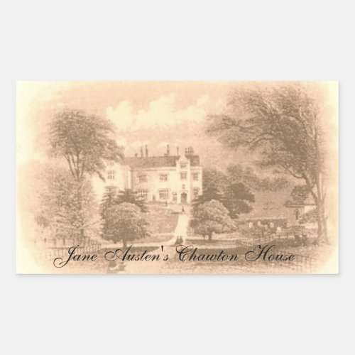 Jane Austens Chawton House Rectangular Sticker