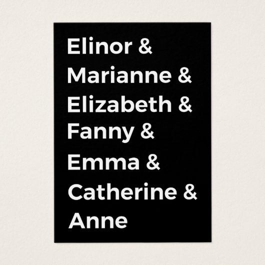 Jane Austen's Heroines I (Front)