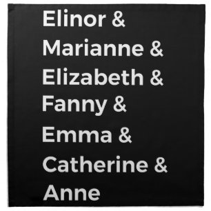 Jane Austen's Heroines I Cloth Napkin