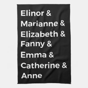 Jane Austen's Heroines I Kitchen Towel