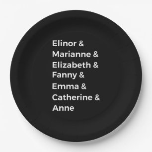 Jane Austen's Heroines I Paper Plates