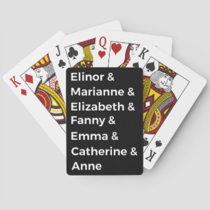 Jane Austen's Heroines I Poker Cards