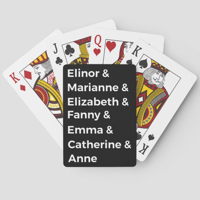 Jane Austen's Heroines I Poker Cards (Back)