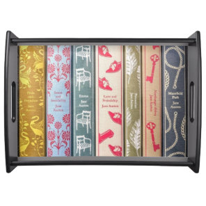 Jane Austen's novel grace this serving tray