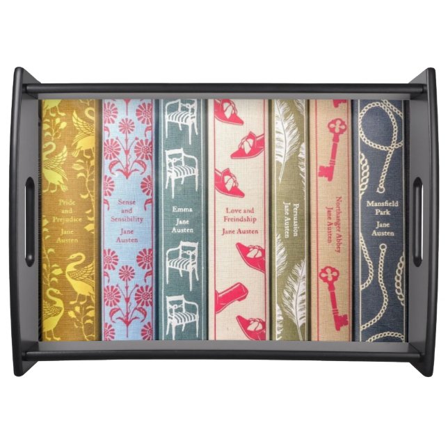 Jane Austen's novel grace this serving tray (Front)