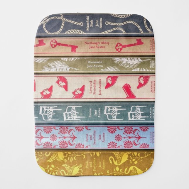 Jane Austen's novels  Baby Burp Cloth (Front)