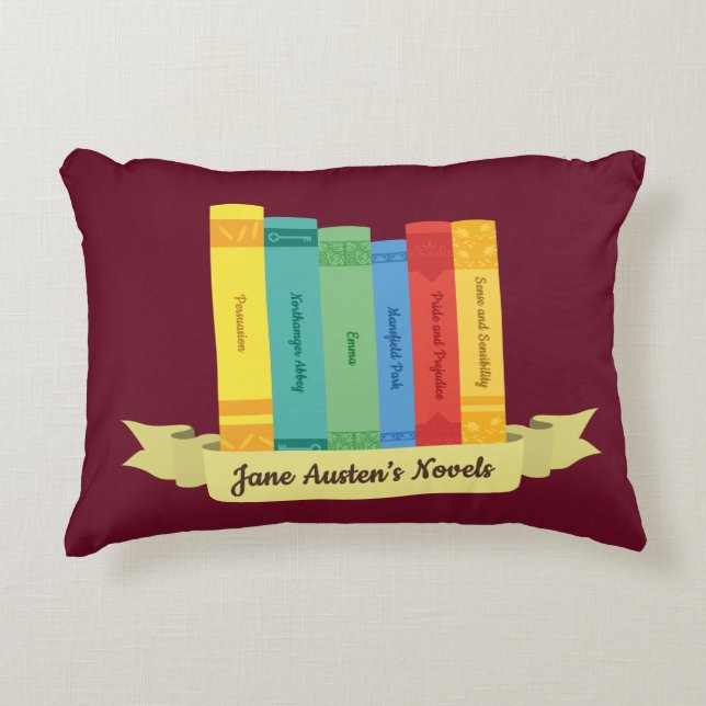 Jane Austen's Novels III Accent Pillow (Front)