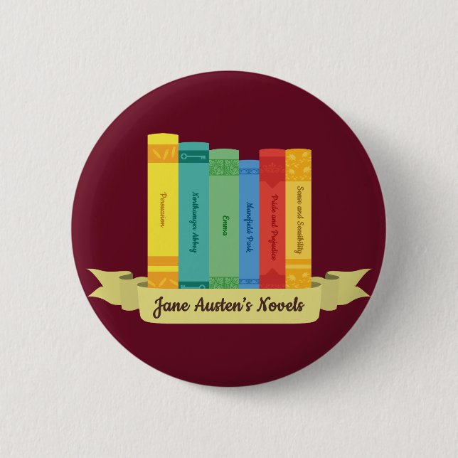 Jane Austen's Novels III Button (Front)