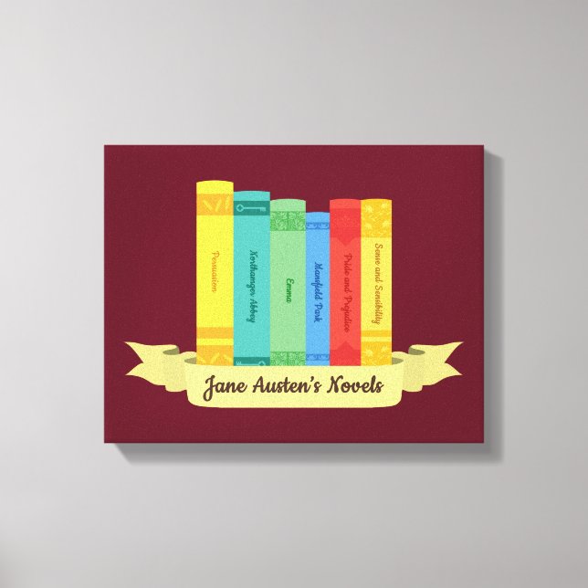 Jane Austen's Novels III Canvas Print (Front)