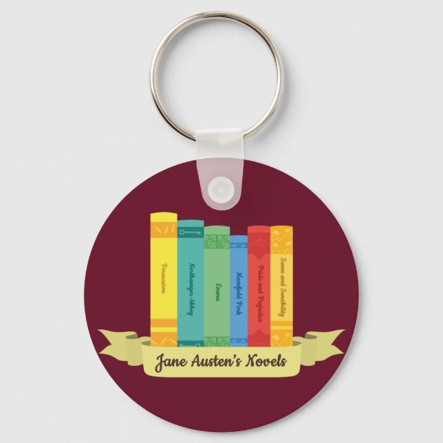 Jane Austen's Novels III Keychain (Front)
