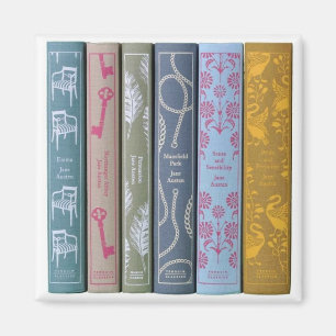 Jane Austen's novels on a magnet