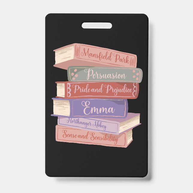 Jane Austen's Novels V Badge (Front)