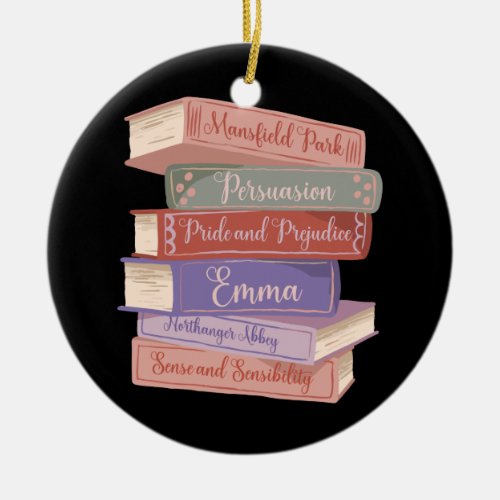 Jane Austens Novels V Ceramic Ornament