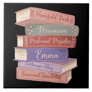Jane Austen's Novels V Ceramic Tile